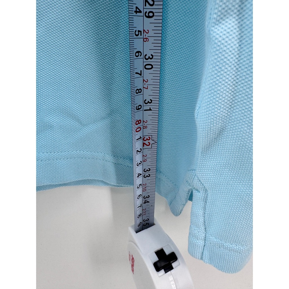 Lands End Polo Shirt Mens XL Tall Light Blue Traditional Fit Pique - Picture 7 of 7